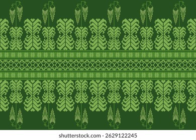 Padrão floral geométrico padrão fundo vetor illation.flower padrão étnico pixel,estilo asteca,background.design abstrato para textura,tecido,roupas,decoração,impressão,sarong.