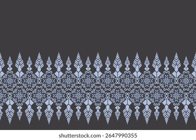 Padrão floral geométrico padrão fundo vetor illation.flower padrão étnico pixel,estilo asteca,background.design abstrato para textura,tecido,roupas,decoração,impressão,sarong.