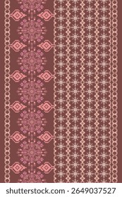 Padrão floral geométrico padrão fundo vetor illation.flower padrão étnico pixel,estilo asteca,background.design abstrato para textura,tecido,roupas,decoração,impressão,sarong.