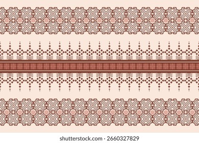 Patrón floral geométrico de fondo de Ilustración vectorial. patrón de píxeles étnicos de flores, estilo azteca, fondo abstracto. diseño para textura, tela, ropa, decoración, impresión, sarong.