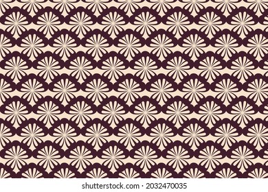 Geometric floral pattern design. Seamless vector for multipurpose usage 