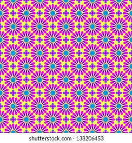 Geometric floral pattern inspired by Arabic decorative arts