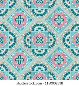 Geometric  floral pattern  on  background