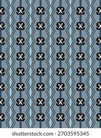 Geometric Floral Pattern on Grey Background