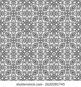 Geometric floral pattern in one color. Seamless vintage ornament. Endless flat vector design.