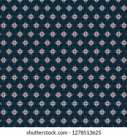 Geometric floral pattern pink and gray seamless repeating background