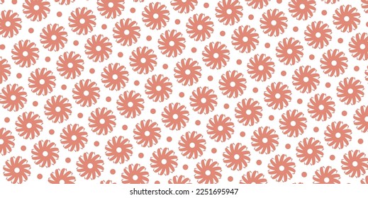 Geometric floral pattern, seamless pattern design, floral pattern background, editable vector pattern