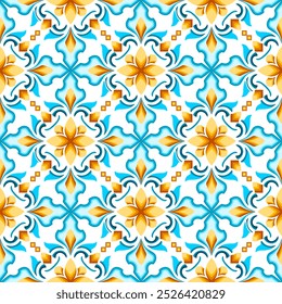 Patrón floral geométrico. Fondo de Vector sin fisuras. Adorno colorido. Adorno para tela, Fondo de pantalla, embalaje, impresión decorativa.
