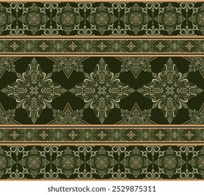 Padrão floral geométrico. Plano de fundo de vetor contínuo. Ornamento colorido. Ornamento para tecido, papel de parede, embalagem, impressão decorativa