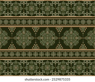 Geometric floral pattern. Seamless vector background. Colorful ornament. Ornament for fabric, wallpaper, packaging, decorative print