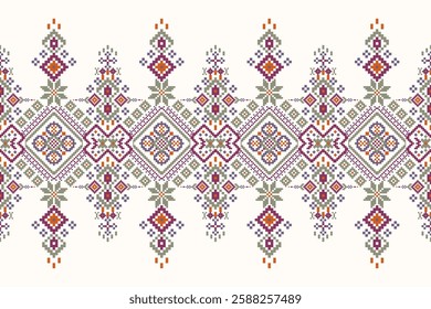 Geometric floral pattern traditional,geometric oriental pattern background,vector illustration,geometric ethnic embroidery,abstract background.design for texture,fabric,clothing,decoration,print,rug