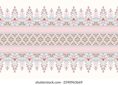 Geometric floral pattern traditional,geometric oriental pattern background,vector illustration,geometric ethnic embroidery,abstract background.design for texture,fabric,clothing,decoration,print,rug.