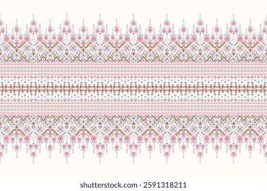 Geometric floral pattern traditional,geometric oriental pattern background,vector illustration,geometric ethnic embroidery,abstract background.design for texture,fabric,clothing,decoration,print,rug.