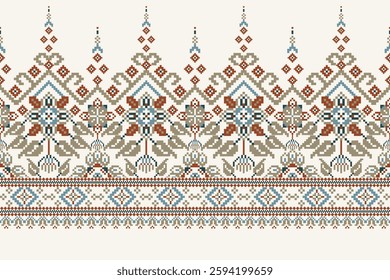 Geometric floral pattern traditional,geometric oriental pattern background,vector illustration,geometric ethnic embroidery,abstract background.design for texture,fabric,clothing,decoration,print,rug.