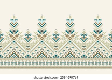 Geometric floral pattern traditional,geometric oriental pattern background,vector illustration,geometric ethnic embroidery,abstract background.design for texture,fabric,clothing,decoration,print,rug