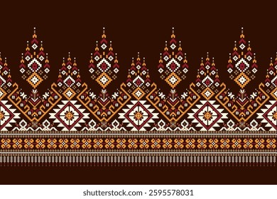Geometric floral pattern traditional,geometric oriental pattern background,vector illustration,geometric ethnic embroidery,abstract background.design for texture,fabric,clothing,decoration,print,rug