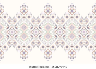 Geometric floral pattern traditional,geometric oriental pattern background,vector illustration,geometric ethnic embroidery,abstract background.design for texture,fabric,clothing,decoration,print,rug