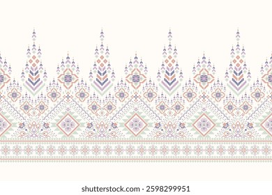 Geometric floral pattern traditional,geometric oriental pattern background,vector illustration,geometric ethnic embroidery,abstract background.design for texture,fabric,clothing,decoration,print,rug