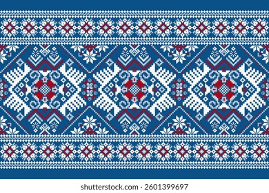 Geometric floral pattern traditional,geometric oriental pattern background,vector illustration,geometric ethnic embroidery,abstract background.design for texture,fabric,clothing,decoration,print,rug.
