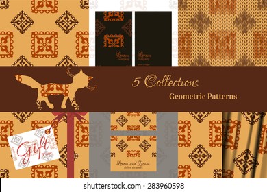 Geometric floral pattern. Use the finishing press, invitations, brochures, presentations, for the background of the site.
