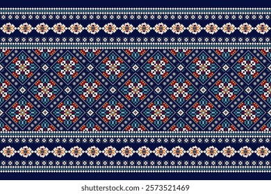 Geometric floral pattern,geometric ethnic pattern,geometric oriental pattern traditional,Aztec style,abstract background,vector illustration.design for texture,fabric,clothing,decoration,sarong,print.