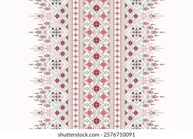 Geometric floral pattern,geometric ethnic pattern,geometric oriental pattern traditional,Aztec style,abstract background,vector illustration.design for texture,fabric,clothing,decoration,sarong,print.