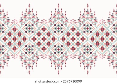 Geometric floral pattern,geometric ethnic pattern,geometric oriental pattern traditional,Aztec style,abstract background,vector illustration.design for texture,fabric,clothing,decoration,sarong,print.