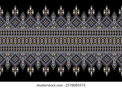 Geometric floral pattern,geometric ethnic pattern,geometric oriental pattern traditional,Aztec style,abstract background,vector illustration.design for texture,fabric,clothing,decoration,sarong,print.