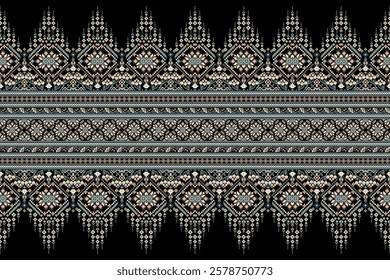 Geometric floral pattern,geometric ethnic pattern,geometric oriental pattern traditional,Aztec style,abstract background,vector illustration.design for texture,fabric,clothing,decoration,sarong,print.