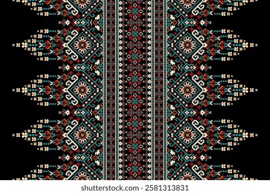 Geometric floral pattern,geometric ethnic pattern,geometric oriental pattern traditional,Aztec style,abstract background,vector illustration.design for texture,fabric,clothing,decoration,sarong,print.