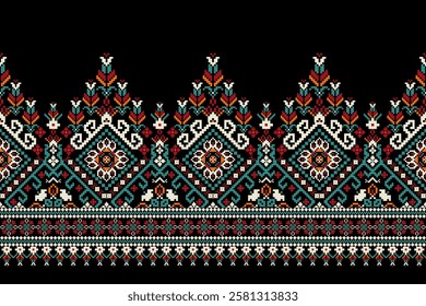 Geometric floral pattern,geometric ethnic pattern,geometric oriental pattern traditional,Aztec style,abstract background,vector illustration.design for texture,fabric,clothing,decoration,sarong,print.