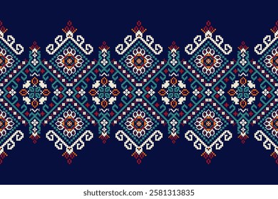 Geometric floral pattern,geometric ethnic pattern,geometric oriental pattern traditional,Aztec style,abstract background,vector illustration.design for texture,fabric,clothing,decoration,sarong,print.