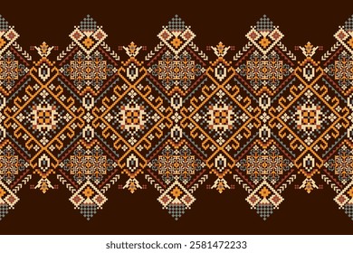 Geometric floral pattern,geometric ethnic pattern,geometric oriental pattern traditional,Aztec style,abstract background,vector illustration.design for texture,fabric,clothing,decoration,sarong,print.