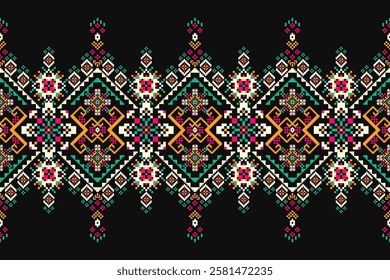 Geometric floral pattern,geometric ethnic pattern,geometric oriental pattern traditional,Aztec style,abstract background,vector illustration.design for texture,fabric,clothing,decoration,sarong,print.