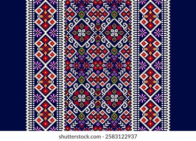 Geometric floral pattern,geometric ethnic pattern,geometric oriental pattern traditional,Aztec style,abstract background,vector illustration.design for texture,fabric,clothing,decoration,sarong,print.