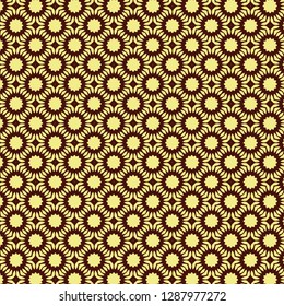 Geometric floral seamless pattern.