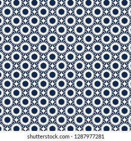 Geometric floral seamless pattern.