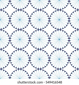 Geometric floral seamless pattern.