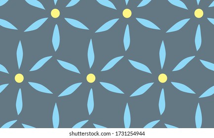 Geometric floral seamless pattern. Abstract ornament background.