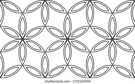 Geometric floral seamless pattern. Abstract ornament background.