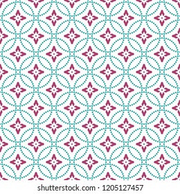 Geometric floral seamless pattern background