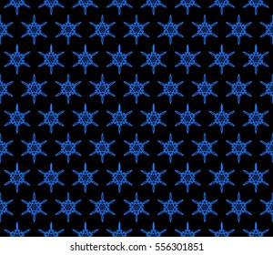 geometric floral seamless pattern background. Luxury texture for wallpaper, invitation. Vector illustration. black, blue color.
