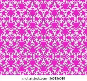 geometric floral seamless pattern background. Luxury texture for wallpaper, invitation. Vector illustration.