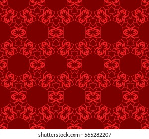 geometric floral seamless pattern background. Luxury texture for wallpaper, invitation. Vector illustration.