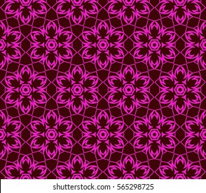 geometric floral seamless pattern background. Luxury texture for wallpaper, invitation. Vector illustration.