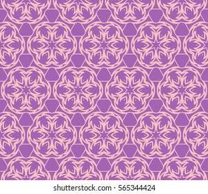 geometric floral seamless pattern background. Luxury texture for wallpaper, invitation. Vector illustration.