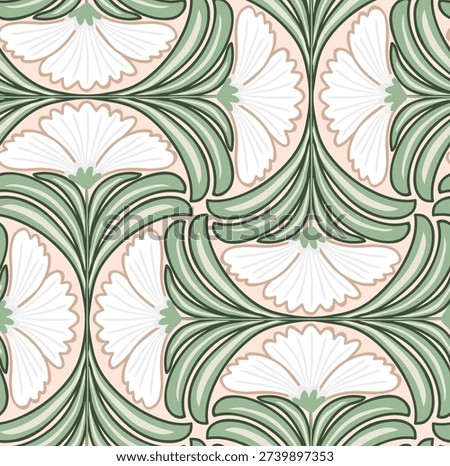 Geometric Floral Seamless Pattern Design