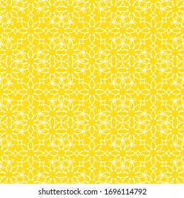 Geometric Floral seamless pattern, flower background. Outline flowers vector illustration