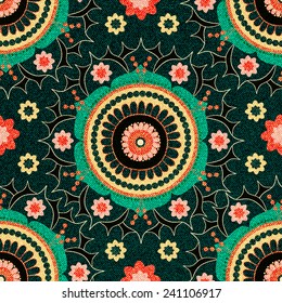 Diseño floral geométrico sin fisuras. Papel verde