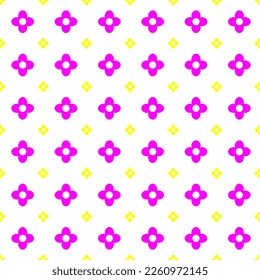 patrón geométrico floral sin soldadura. ornamento rosa y amarillo sobre fondo blanco para tela, papel pintado, embalaje, impresión decorativa. Fondo de cocina de época.